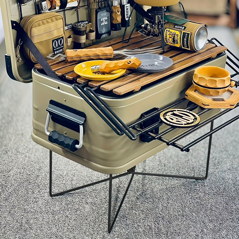 Moisture Resistant Collapsible Metal Camping Cooler Rack