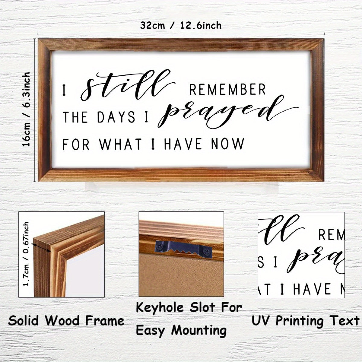 Rustic Farmhouse Wooden Wall Art Inspirational Quote Plaque