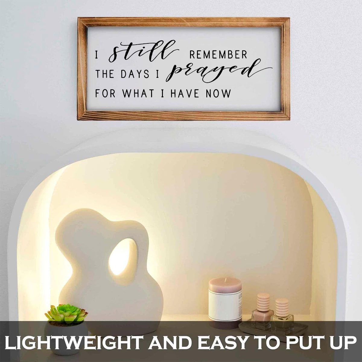 Rustic Farmhouse Wooden Wall Art Inspirational Quote Plaque
