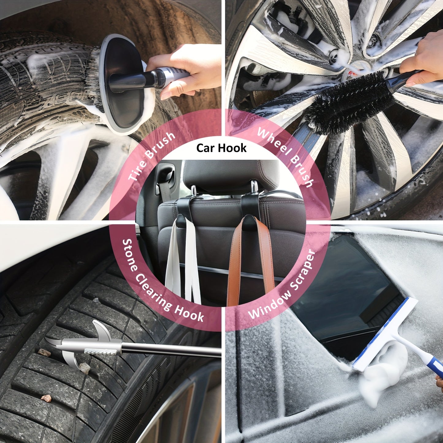 FCLUSLL 41 Piece Car Cleaning Kit With Vacuum And Tools