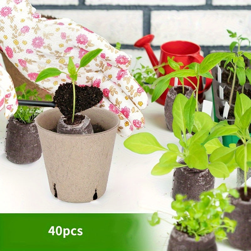 40pcs Compressed Seedling Soil Pellets for Healthy Gardening