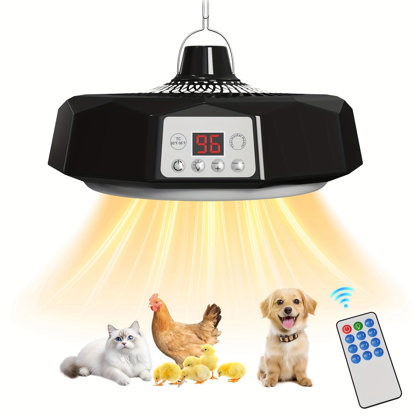 Chick Brooder Heater With Digital Display Remote Control