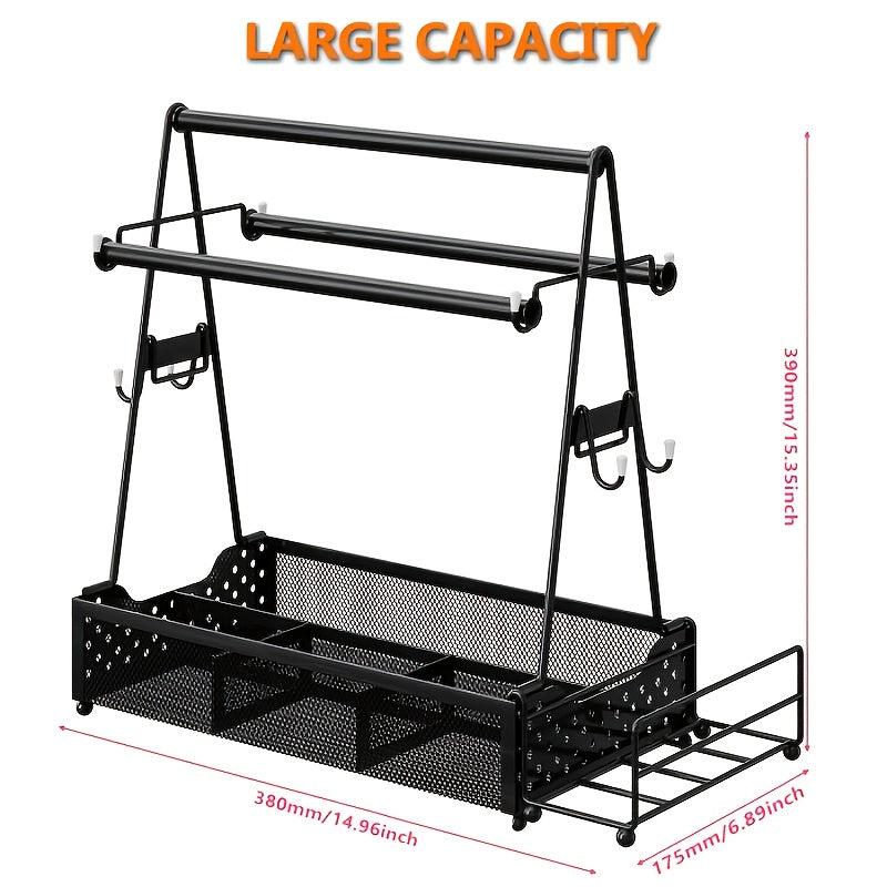Large Capacity Utensil Caddy With Handle For Bbq And Picnic