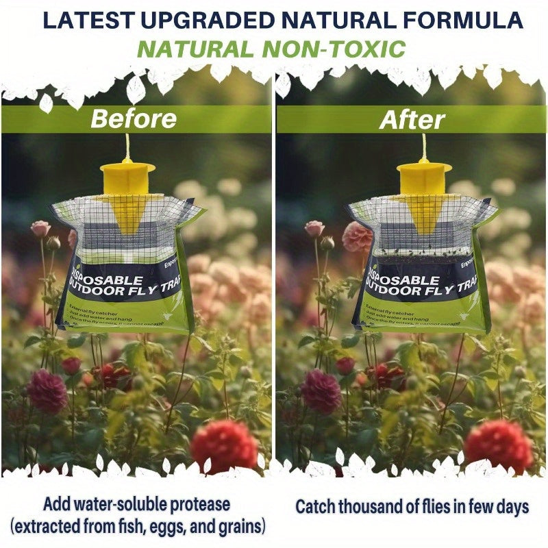 Four Pack Hanging Fly Traps for Horse Stables and Barns