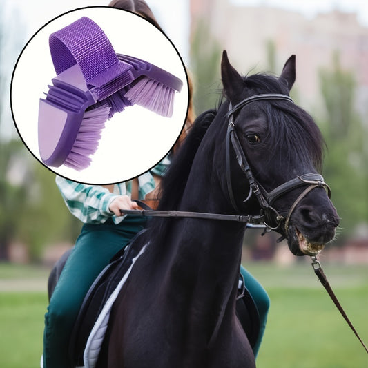 Versatile Soft Bristle Grooming Brush for Horses and Cows
