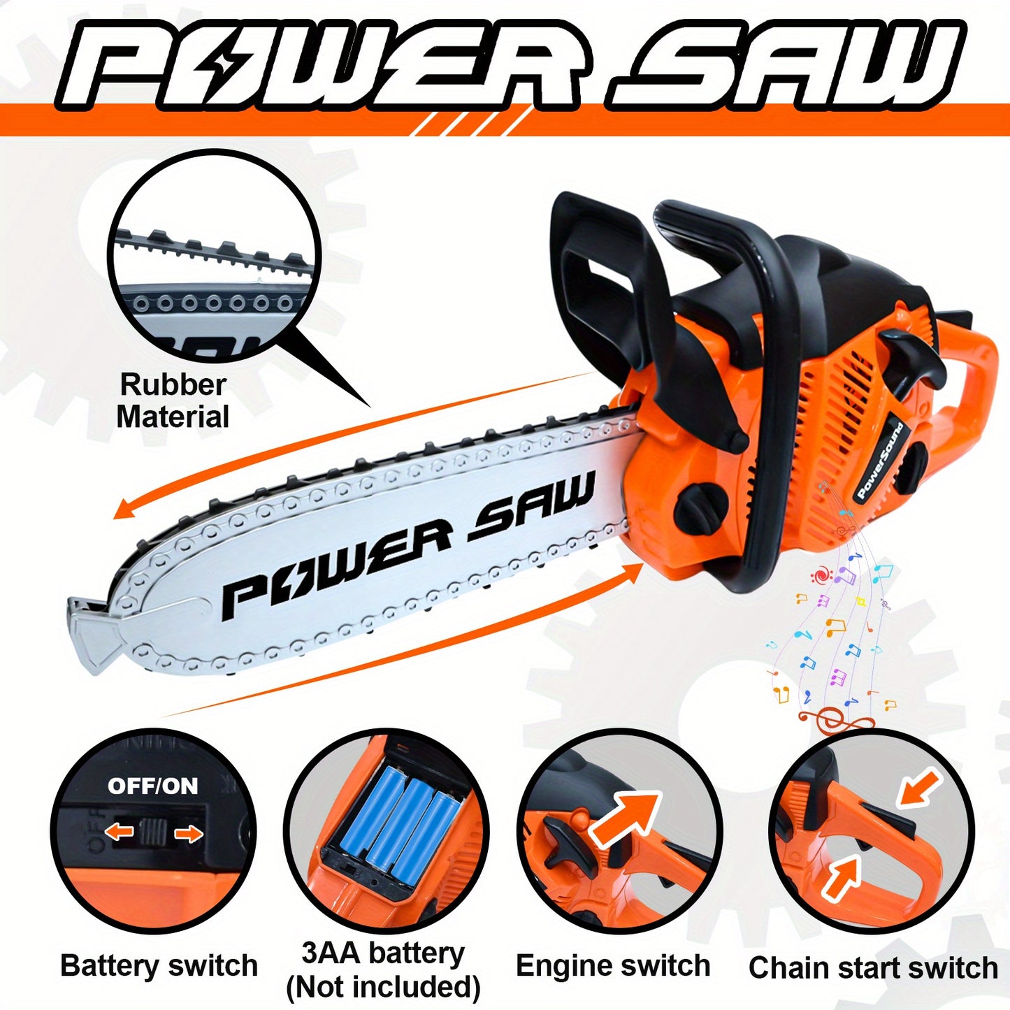 Toy Electric Saw Tool Set with Realistic Sound for Kids