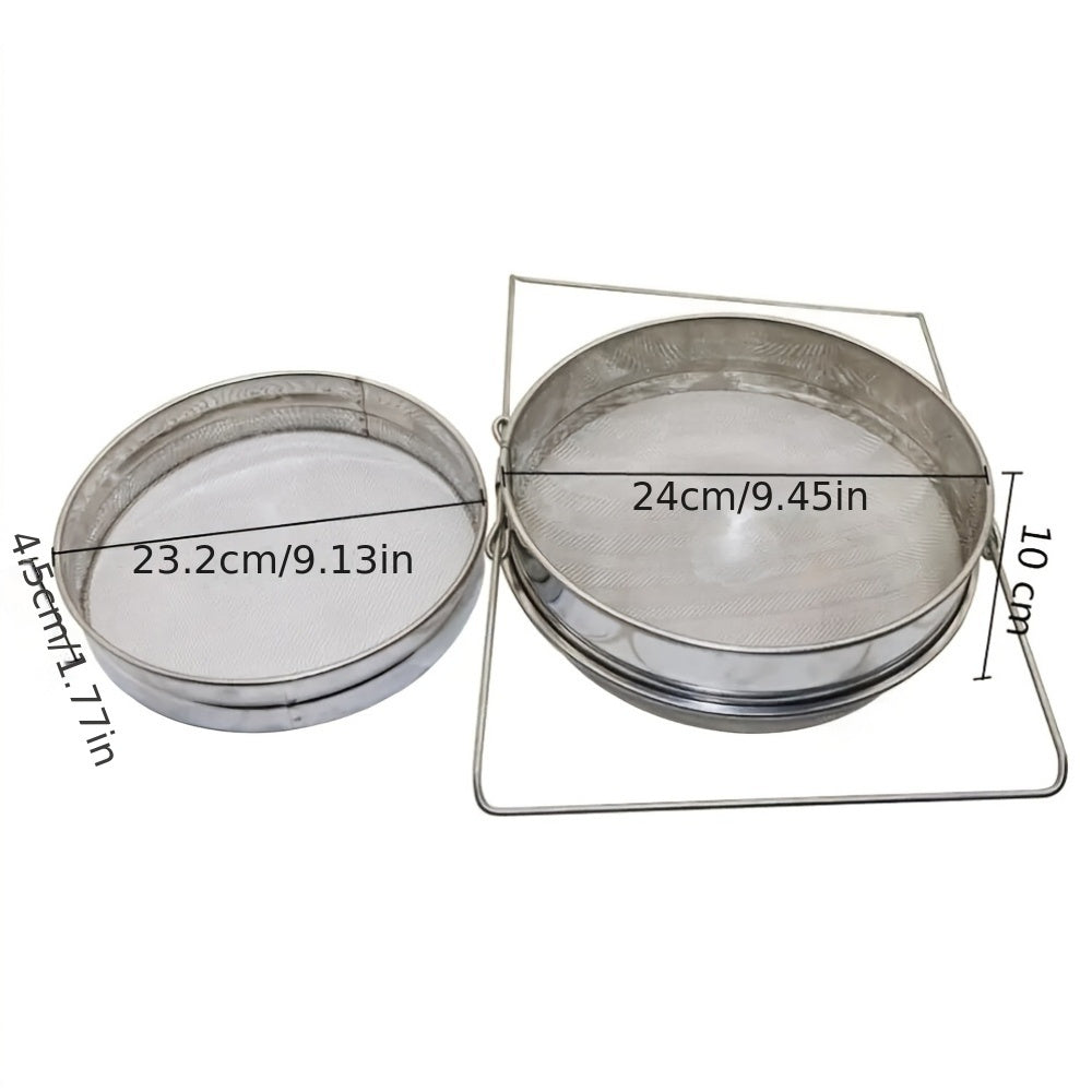Stainless Honey Strainer Double Sieve With Extendable Arms