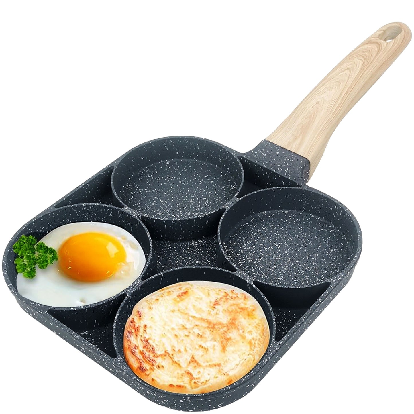 Premium Non Stick Breakfast Skillet with Wooden Handle