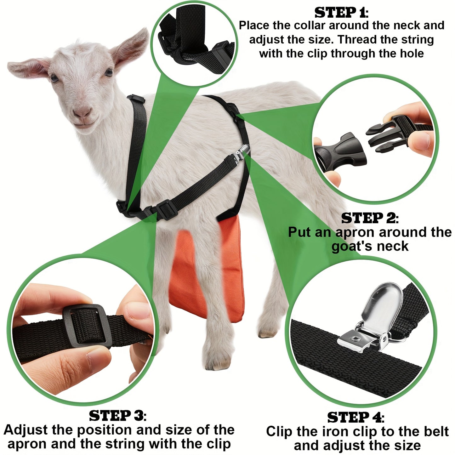 Anti-Breeding Goat and Sheep Apron with Adjustable Straps