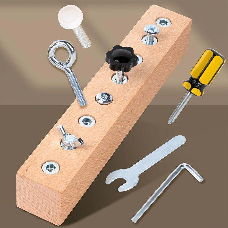 Screw Tightening Game Hand Eye Coordination Wooden Aids