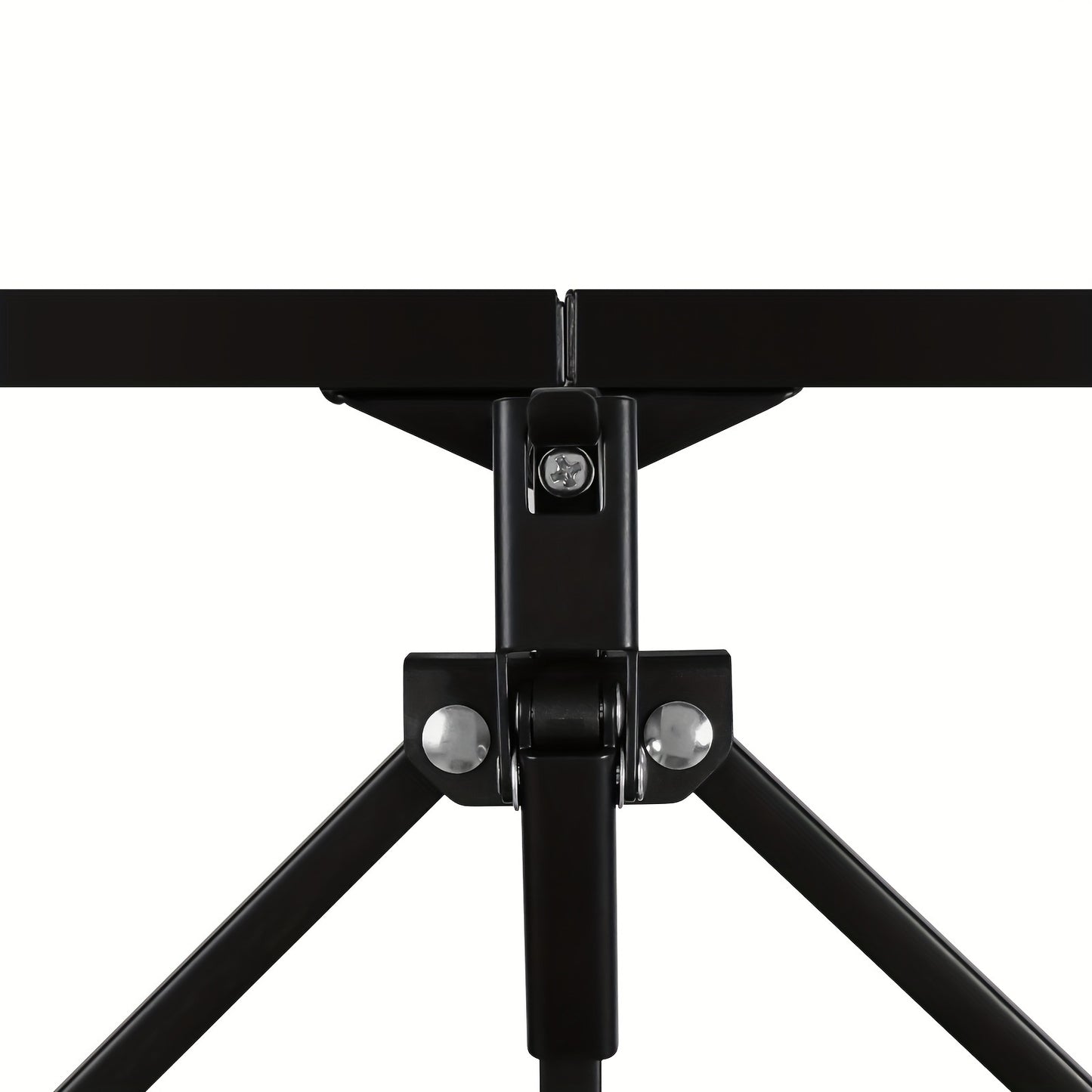 Heavy Duty 3-Tier Foldable Metal Rack with Wheels Black Storage