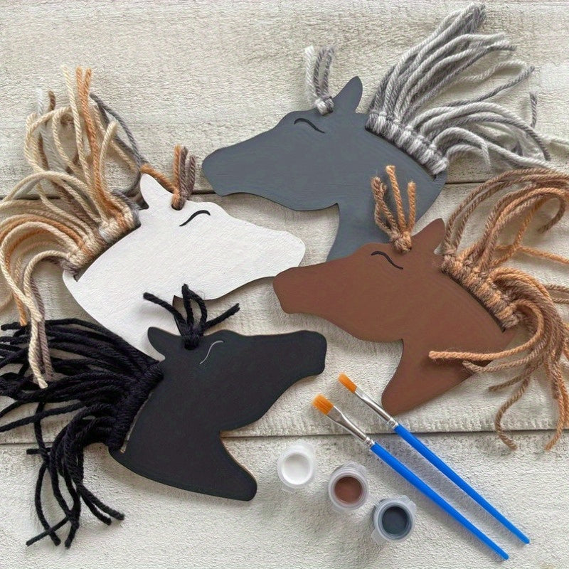 DIY Wooden Horse Set for Crafts and Celebrations - 5 to 20pcs
