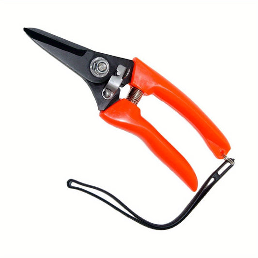 Heavy Duty Multipurpose Goat Sheep Pig Hoof Trimmer and Garden Shears with 2 Inch Twin Blades Ergonomic Orange Handles Safety Lock and Comfort Grip for Professional Animal Care and Floral Twig Trimming Garden Maintenance
