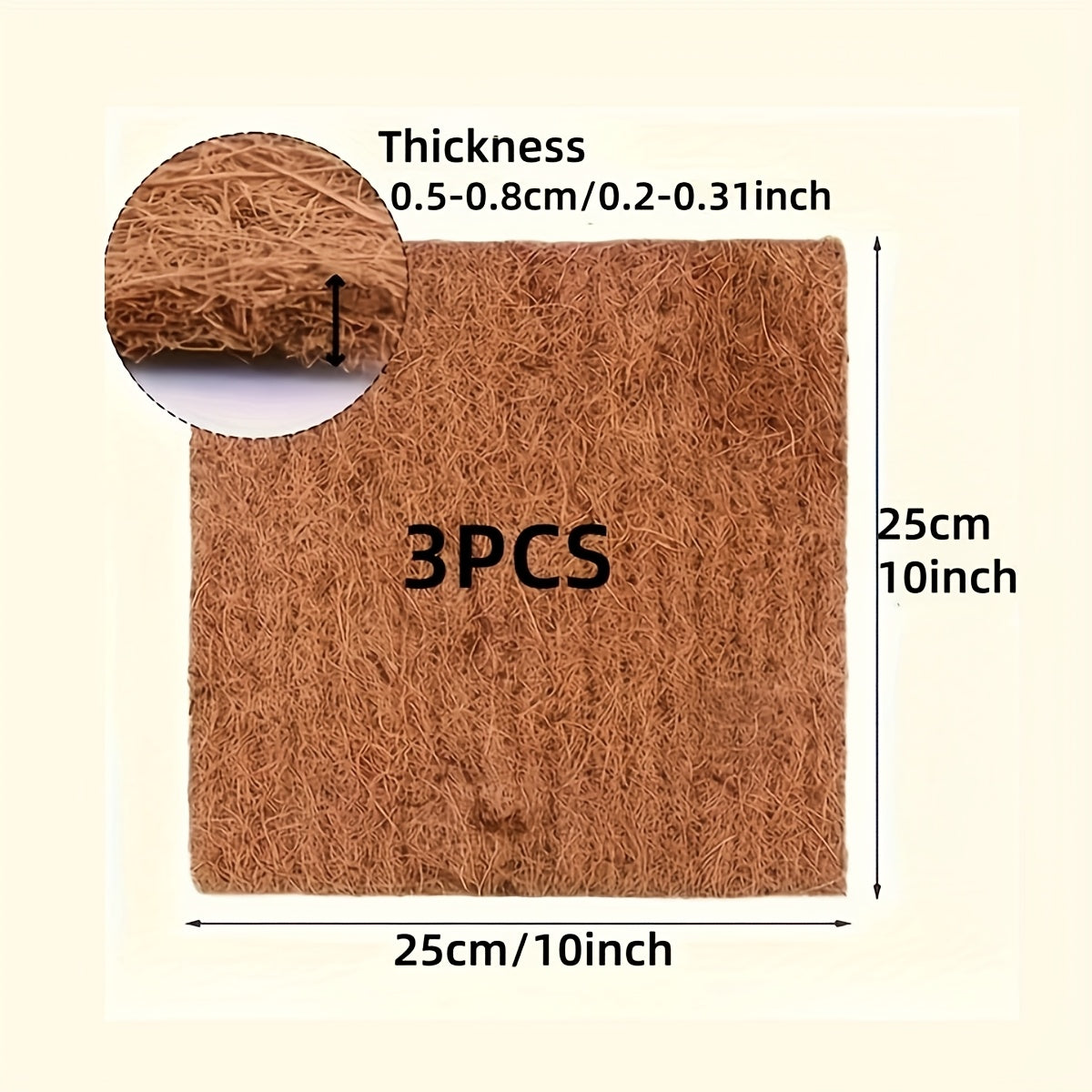 7 Pcs Reusable Coconut Palm Mats For Chicken Coop Nesting Moisture Proof Heat Insulating Ideal For Birds And Reptiles