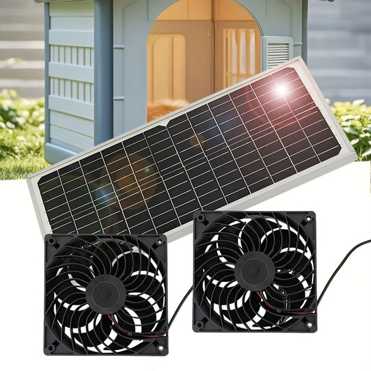 Solar Dual Fan Ventilation System for Chicken Coops and Pets