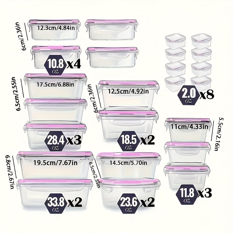 48pcs Airtight Food Storage Container Set with Easy Secure Lids
