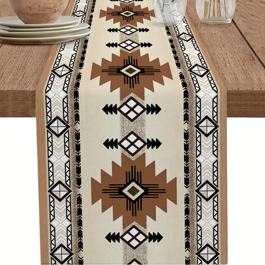 Bohemian Western Geometric Table Runner for Home Decor