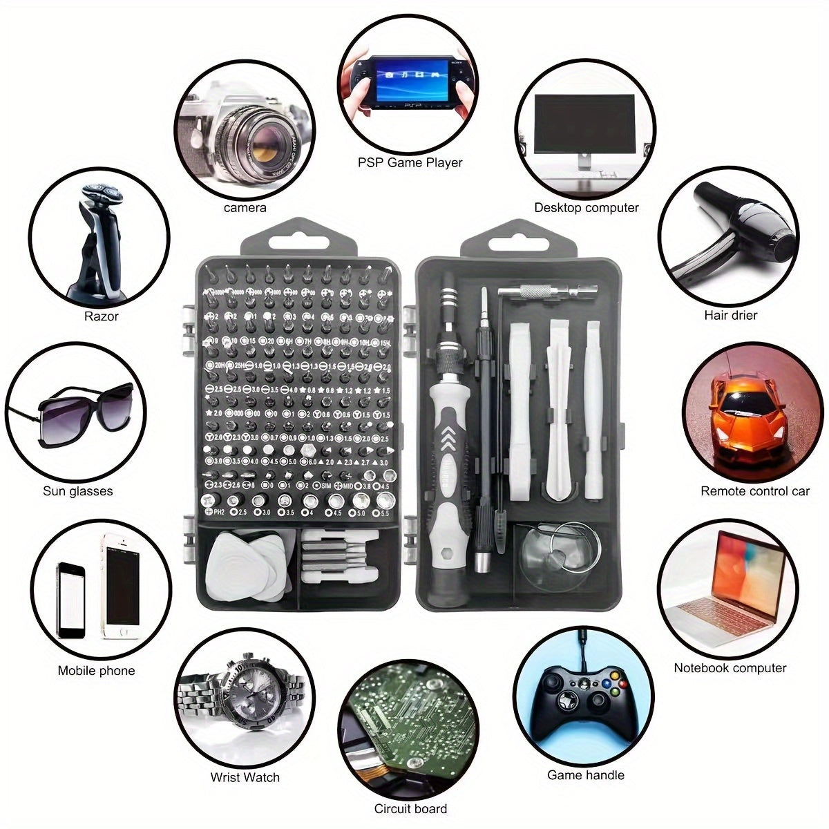 115 in 1 Upgrade Screwdriver Set with Strong Magnetic Bits