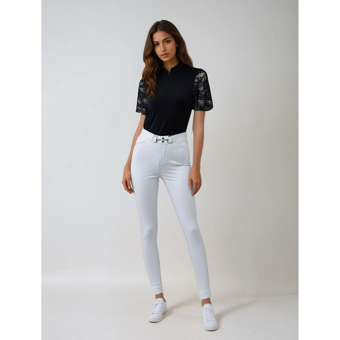 Elastic Equestrian Belt With Bit Buckle For Riding