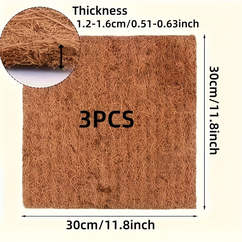 7 Pcs Reusable Coconut Palm Mats For Chicken Coop Nesting Moisture Proof Heat Insulating Ideal For Birds And Reptiles