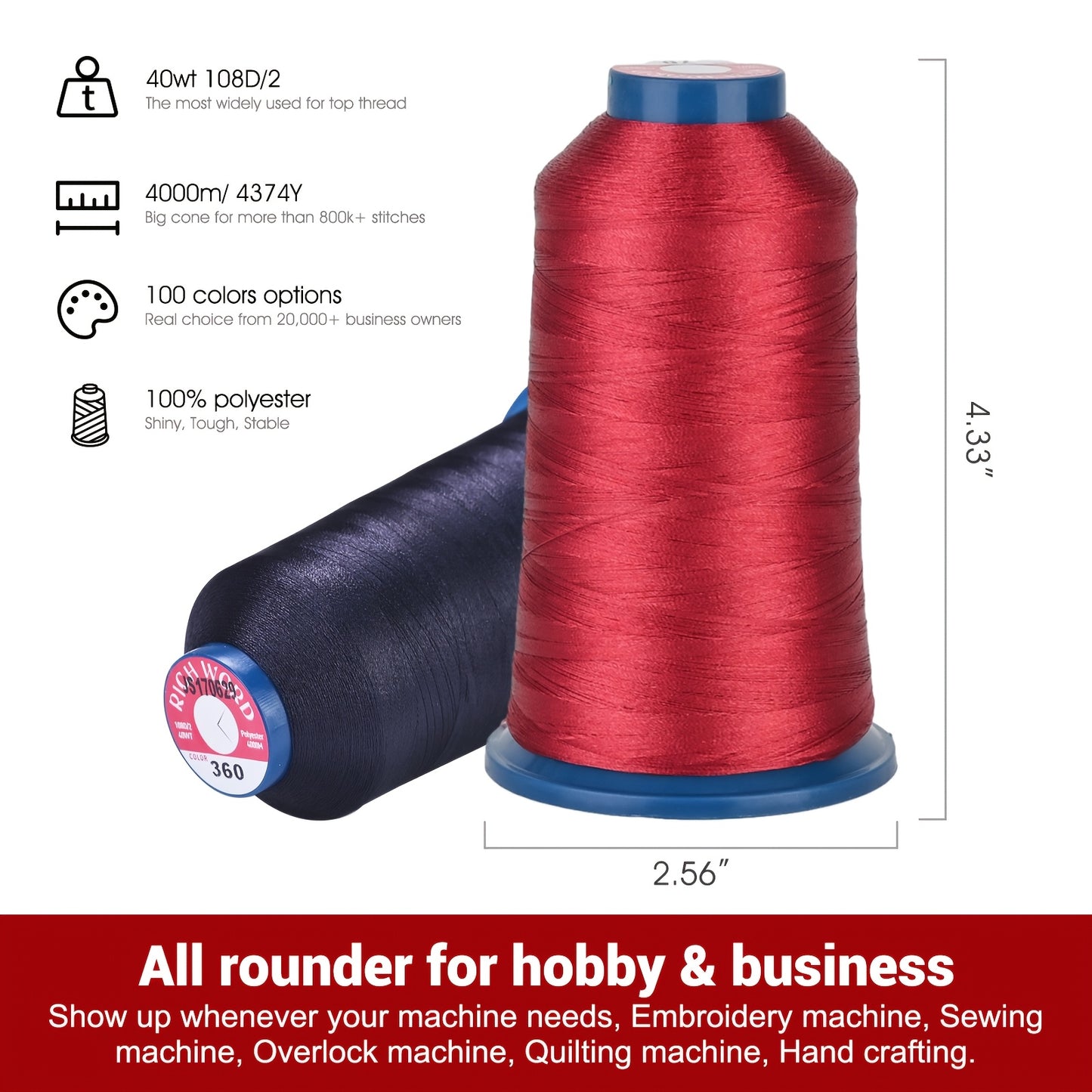 Polyester Embroidery Sewing Thread