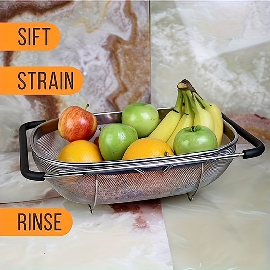 Expandable Stainless Steel Filter with Fine Mesh for Kitchen
