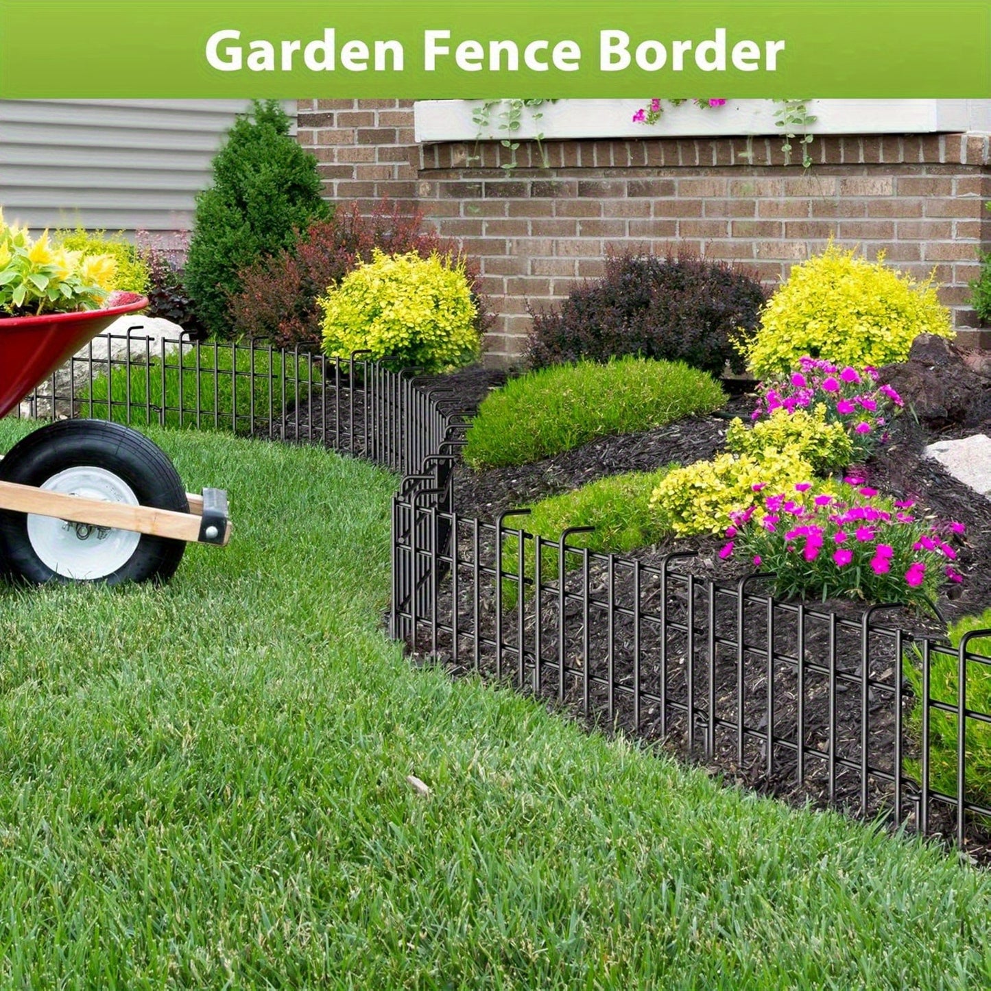 Metal Dog Barrier Fence 25 Panels Garden Border Containment
