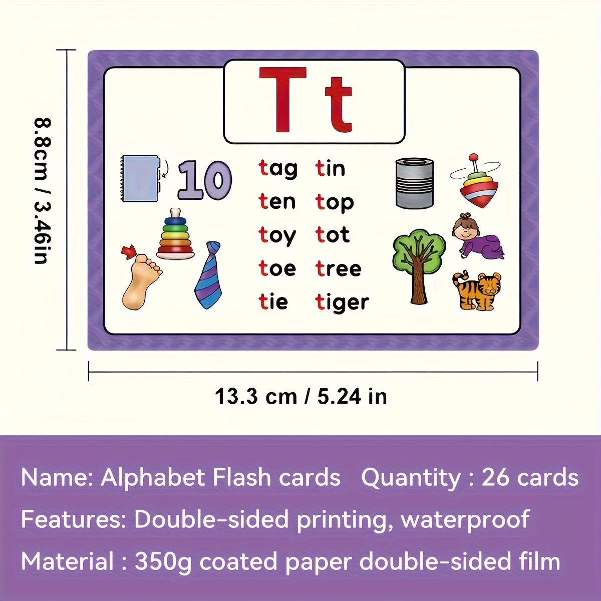 Alphabet Flash Cards Phonics Practice for Early Learning