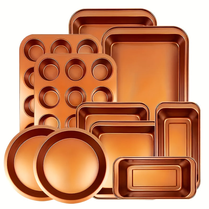 5-10 Pcs Nonstick Bakeware Set Round Pan Loaf Tins Premium