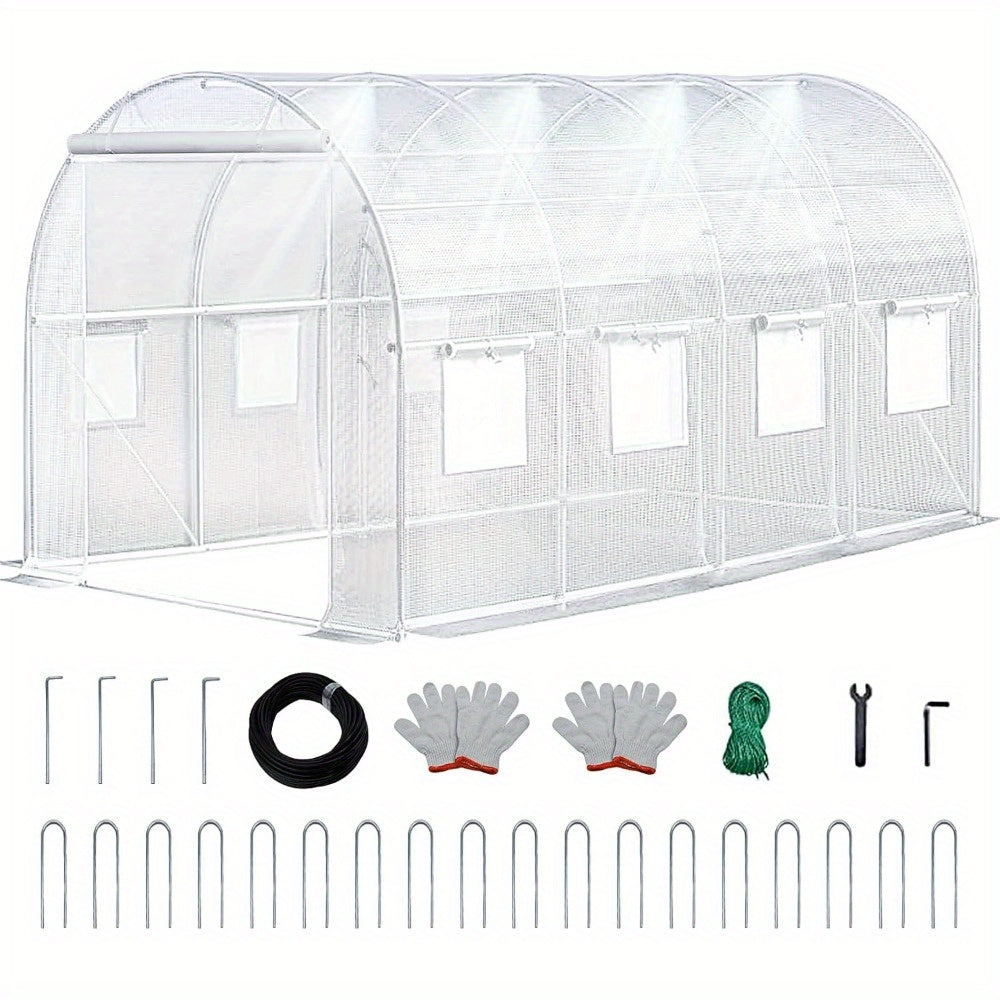Walk In Tunnel Greenhouse With Integrated Watering System