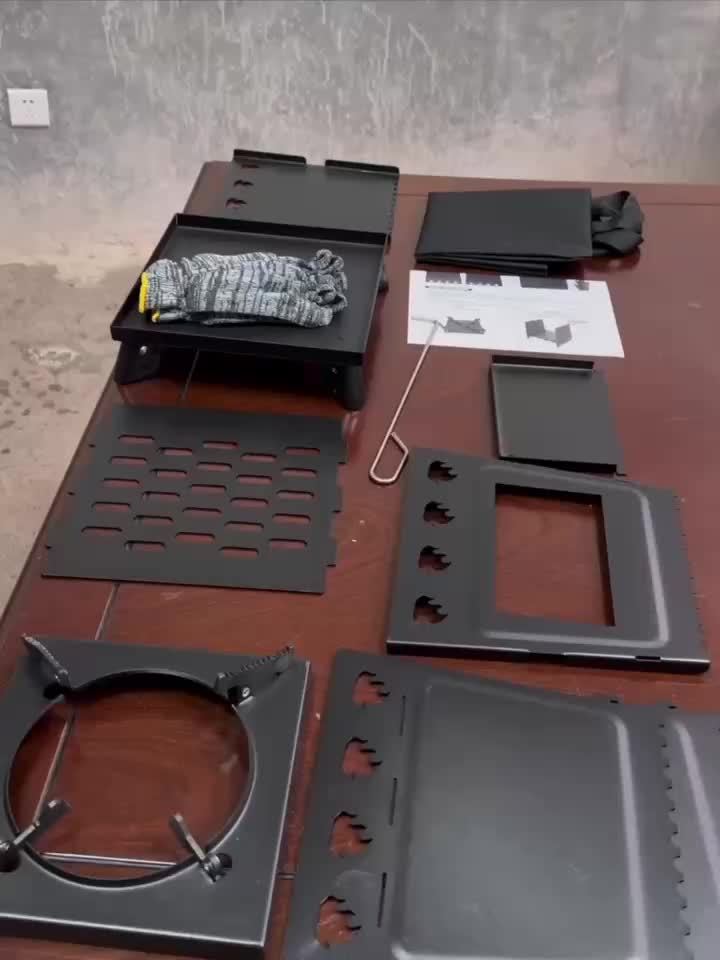 Portable Wood Stove With Airflow System For Camping