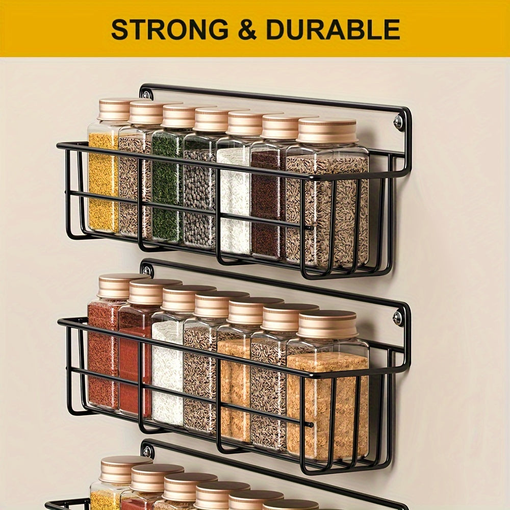4/5pcs Multifunctional Wall-mounted Spice Rack