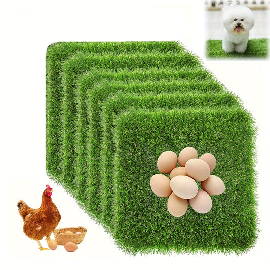 Chicken Nesting Box Pads Set with Washable Artificial Grass