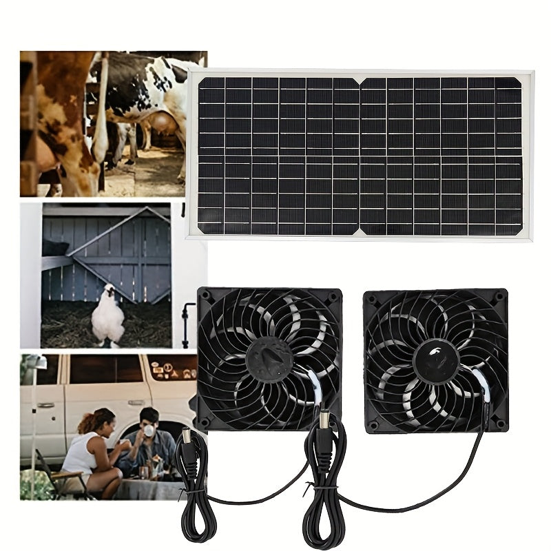 Solar Dual Fan Ventilation System for Chicken Coops and Pets