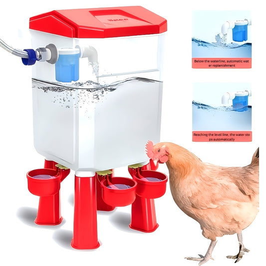 Float Controlled Automatic Chicken Waterer 2 Gallon Poultry