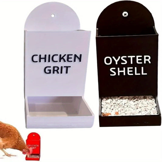 Hanging Oyster Shell Feeder for Chickens Durable Easy Fill