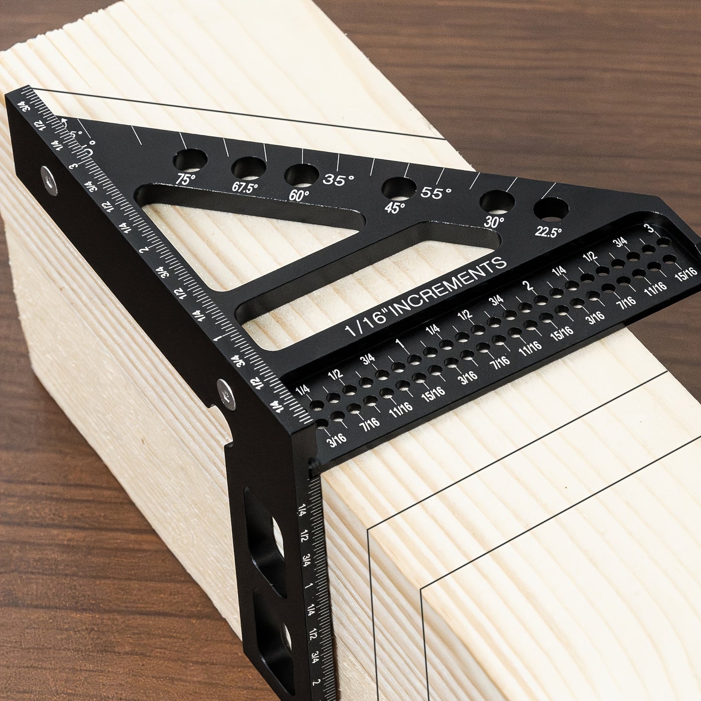 High Precision Aluminum Alloy Square Protractor and Miter Ruler