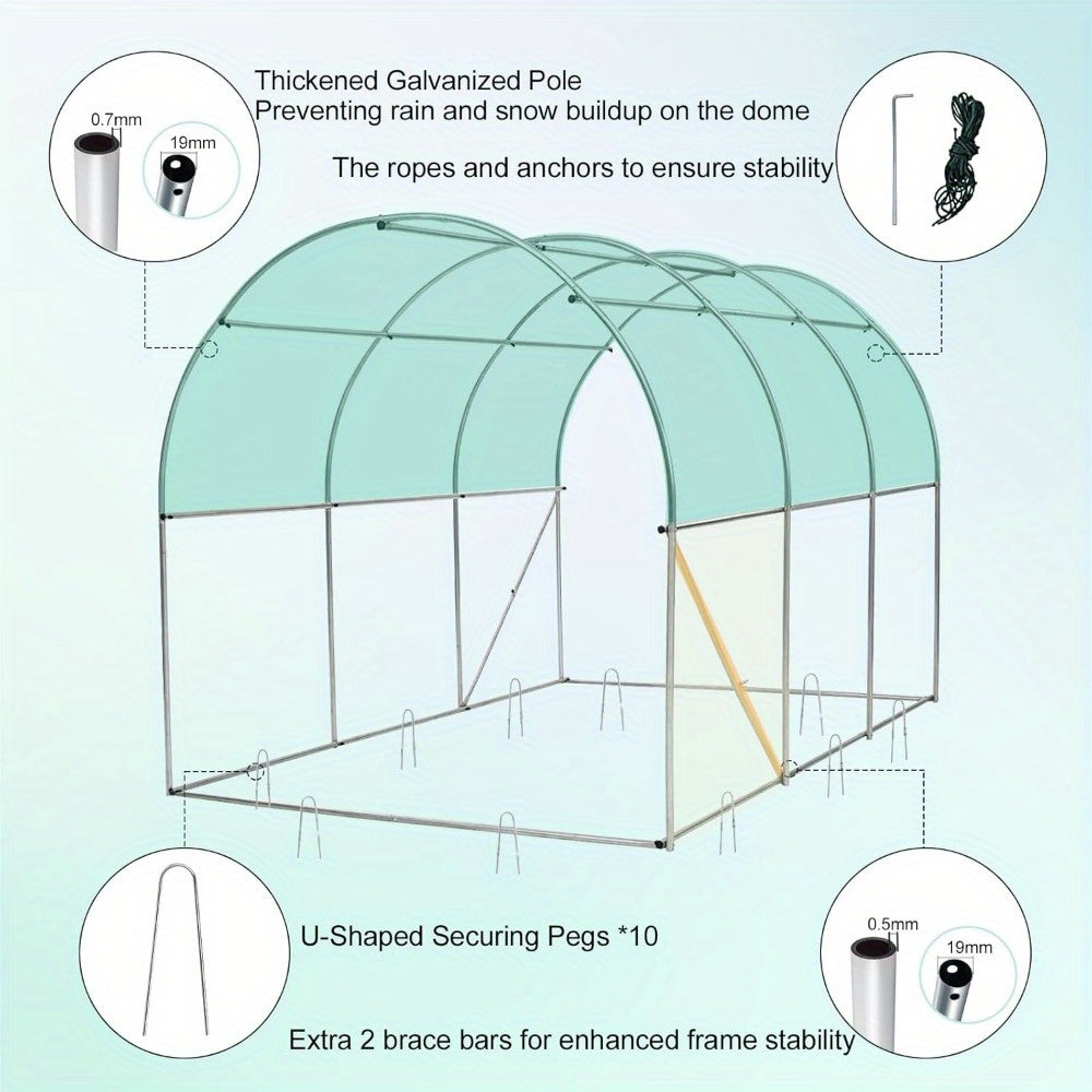 Walk In Tunnel Greenhouse With Integrated Watering System