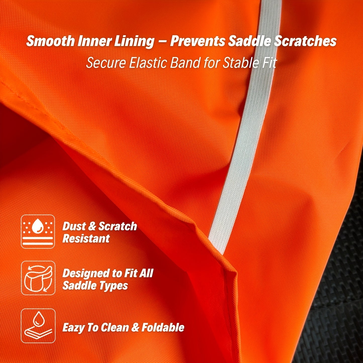 Waterproof Saddle Cover 420D 6 Straps Fits English Saddles