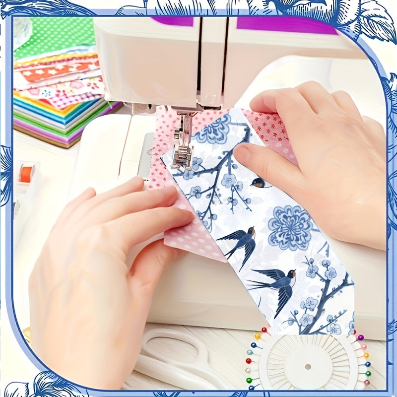 Chinoiserie Blue and White Jelly Fabric Rolls for Quilting