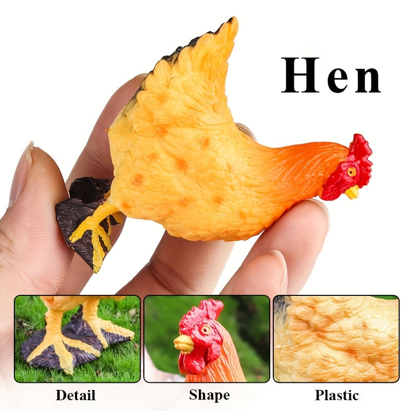 Farm Life Figurine Set with Chickens Ducks and Geese Decor