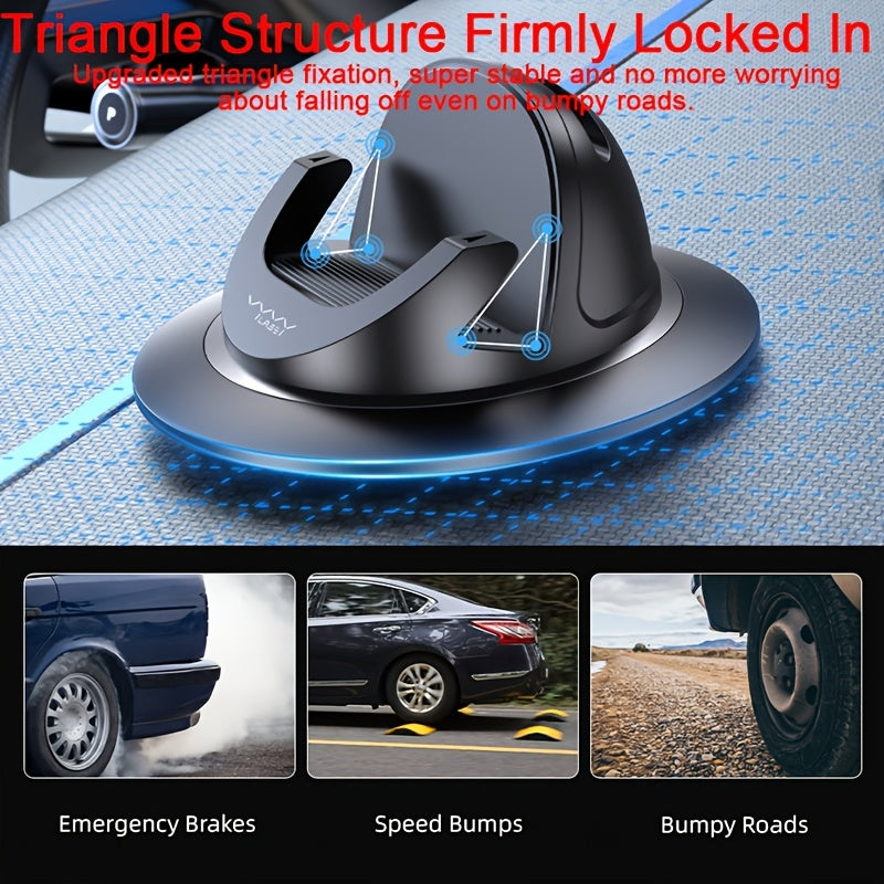 360 Degree Car Phone Holder With Suction Mount For Dash