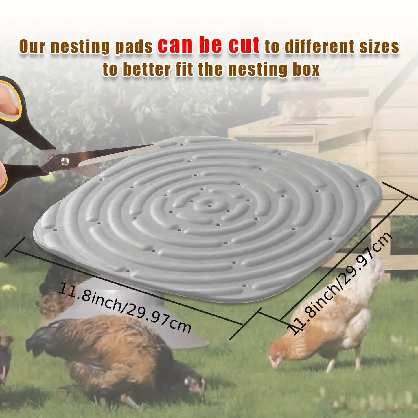 Two Pack Washable Chicken Nesting Pads For Coop Liners