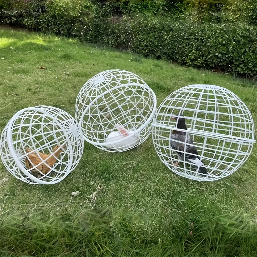Portable Rolling PVC Chicken Coop Ball for Backyard Use