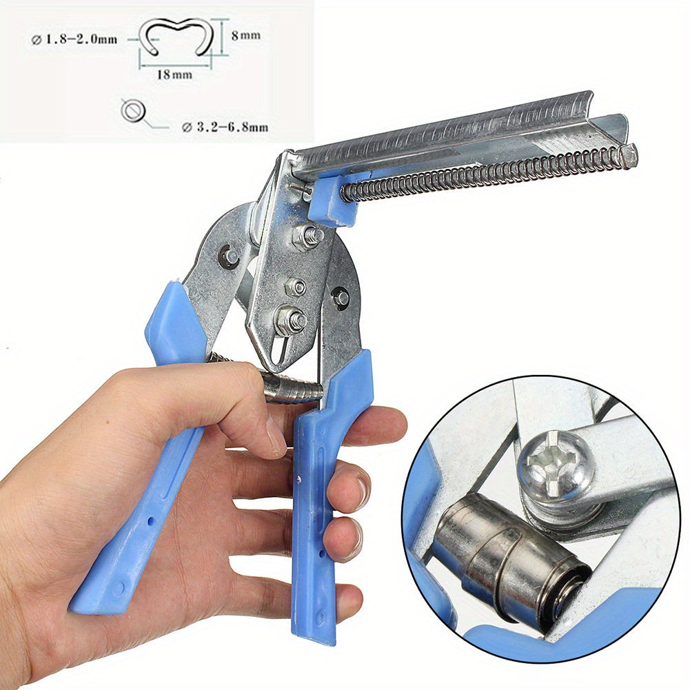 Pet Cages Fencing Hog Ring Pliers with 600 Pieces M Clips Home Garden Repair Tools