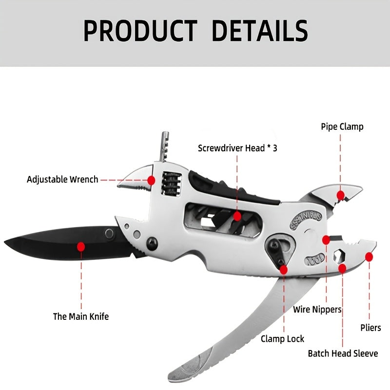 6 In 1 Portable Multitool Wrench Pliers With Bits And Saw