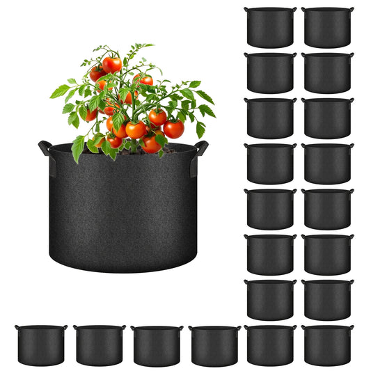 Fluffy Dream 20-Pack Heavy Duty 5 Gallon Plant Grow Bags