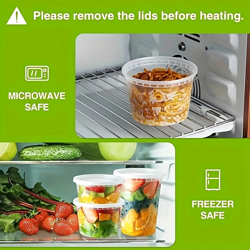 Airtight Plastic Food Containers Set for Meal Prep and Storage