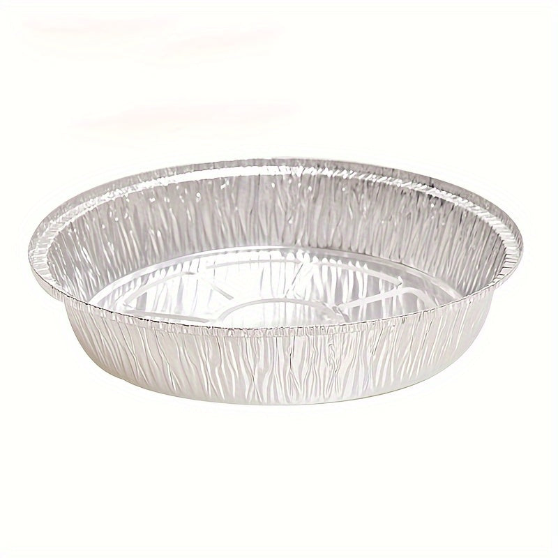 40 Pack Round Aluminum Foil Pans with Clear Lids for Baking