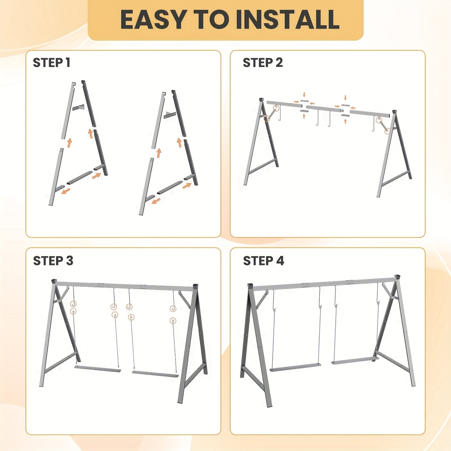 Heavy Duty Chicken Perch With Two Swings And Roost Bars